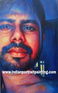 Contemporary modern art portrait painting