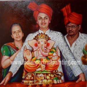 Indian religious portrait painting