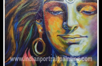 Creative Lord shiva modern art painting (2)